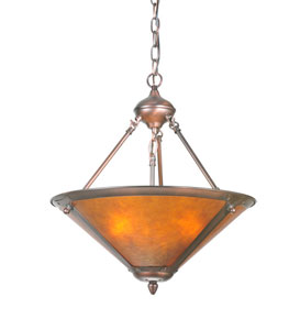 Van Erp Amber Mica Inverted Pendant�lamp