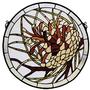Pinecone Medallion Stained Glass Window 