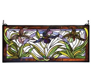 Lady Slippers Stained Glass WindowÂ