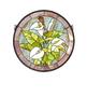 Calla Lily Medallion Stained Glass Window 