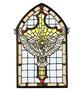 Dove Cross Stained Glass Window 