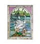 Swans Stained Glass Window 