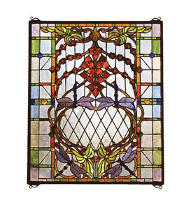 Dragonfly Allure Stained Glass Window�