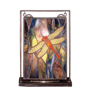 Dragonfly Lighted Mini Tabletop Window�