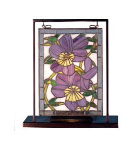 Pansies Lighted Mini Tabletop Window�