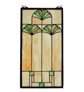 Ginkgo Stained Glass Window�