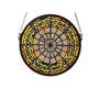 Fleur-de-lis Medallion Stained Glass Window 