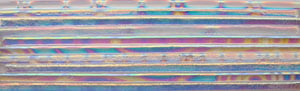 Tie Dye Hot Stix on Thin Clear 10 Pack - 96 COE, Glass Strips - 96 coe
