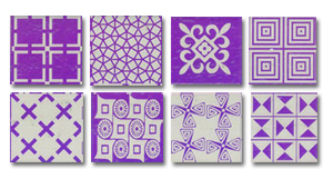 Quilts Etched Dichroic Assortment, Assortments - 90 COE