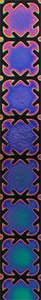 1 x 8 Rainbow Puzzle On Thin Black - 96 COE