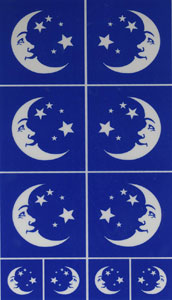 Rub N Etch Stencil - Man In The Moon
