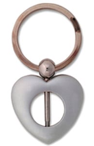 Silver Heart Key Chain, 