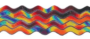 3mm Groovy Dichroic Waves On Black - 90 COE
