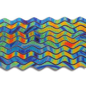 6mm Far Out Dichroic Waves On Black - 90 COE