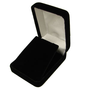 Black Velveteen Pendant / Earring Boxes, Gift Boxes