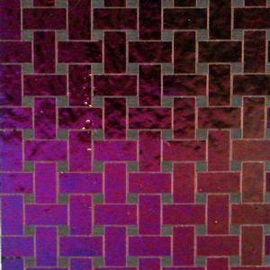4 x 4 Basket Weave Laser Etched on Thin Black - 90 COE