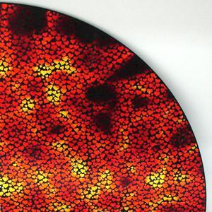 Hearts Black Cherry on Thin Clear - 96 COE