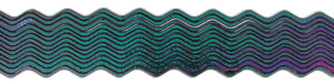 3mm Pink / Violet Dichroic Waves On Black - 96 Coe, Waves - 96 COE
