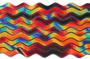 6mm Groovy Dichroic Waves On Black - 96 Coe