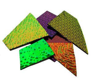 3-1/2 oz Dichroic Economy Mixed Scrap On Thin Black - 90 COE, Scrap Packs