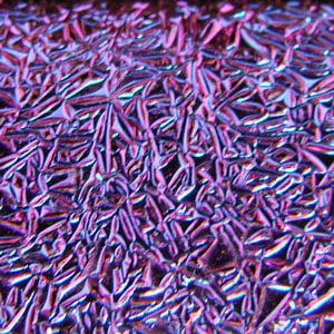Green / Magenta Blue Crinklized on Thin Clear - 90 COE