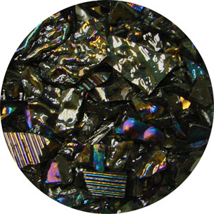 8-1/2 oz Black Opal Iridized Frit - Coarse - 90 COE