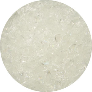 8-1/2 Oz Clear Iridized Transparent Frit - Coarse - 90 Coe