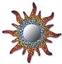13 Sun Mirror Wood Plaque