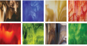 System 96 Tropical Rain Forest Streakies Pack - 96 COE, 96 COE Glass in Fall Colors