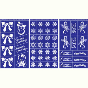 Rub N Etch Stencil - Seasons Greetings, Other Crafts