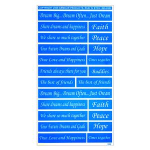 Rub N Etch Stencil - Inspirational Words, Other Crafts