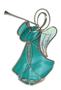 Green Angel With Trumpet Votive