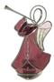 Mauve Angel With Trumpet Votive