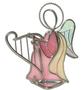 Pink Angel With Harp Votive