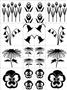 Floral Jewelry Set Sepia Slides