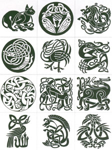 Celtic Focal Set Sepia Slides