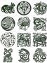 Celtic Focal Set Sepia Slides