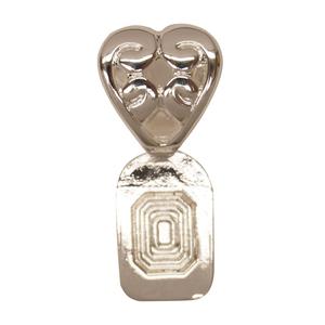 Silver Plated Heart Bails - 5 Pack