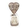 Silver Plated Heart Bails - 5 Pack