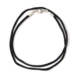 18 Black Satin Cord Necklaces - 10 Pack