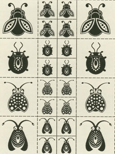 Garden Bugs Jewelry Set Sepia Slides