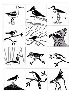 Birds Focal Set Sepia Slides
