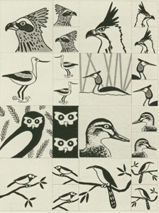 Bird Jewelry Set Sepia Slides