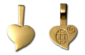 Medium 18k Gold Plated Jewelry Heart Bails - 25 Pack