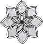 Glue Chip Kaleidoscope Flower Bevel Cluster