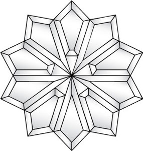 Roman Starburst Bevel Cluster