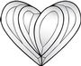 Modern Heart Bevel Cluster
