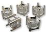 5mm Round Fine Silver Prong Setting - 5 Pack