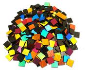 1/2 Lb Black Rainbow Dichroic Chips - 96 COE