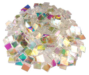1 Lb Clear Pattern Rainbow Dichroic Chips - 90 COE